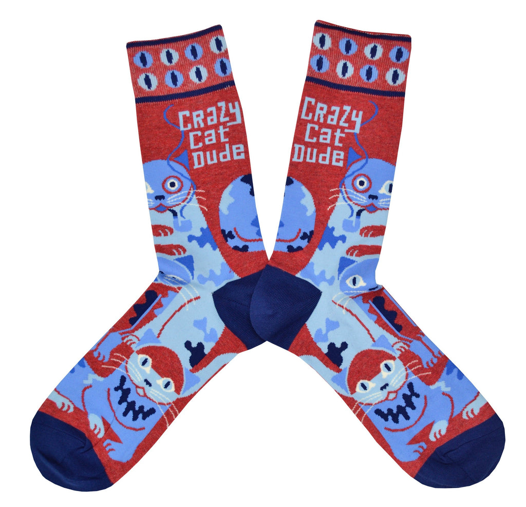 Men's Crazy Cat Dude Socks