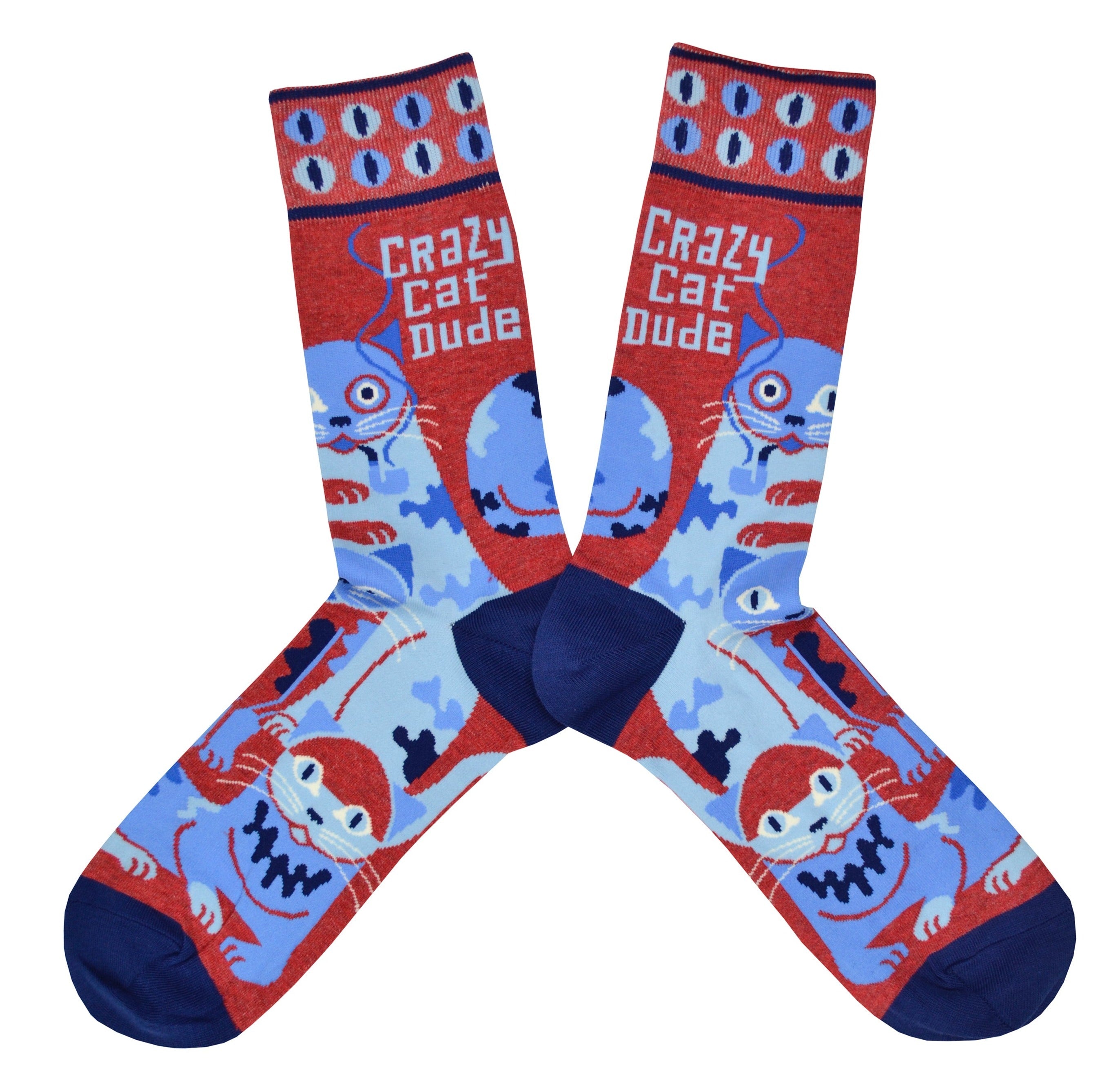 Men's Crazy Cat Dude Socks