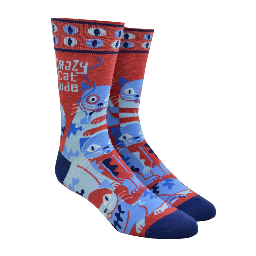 Men's Crazy Cat Dude Socks