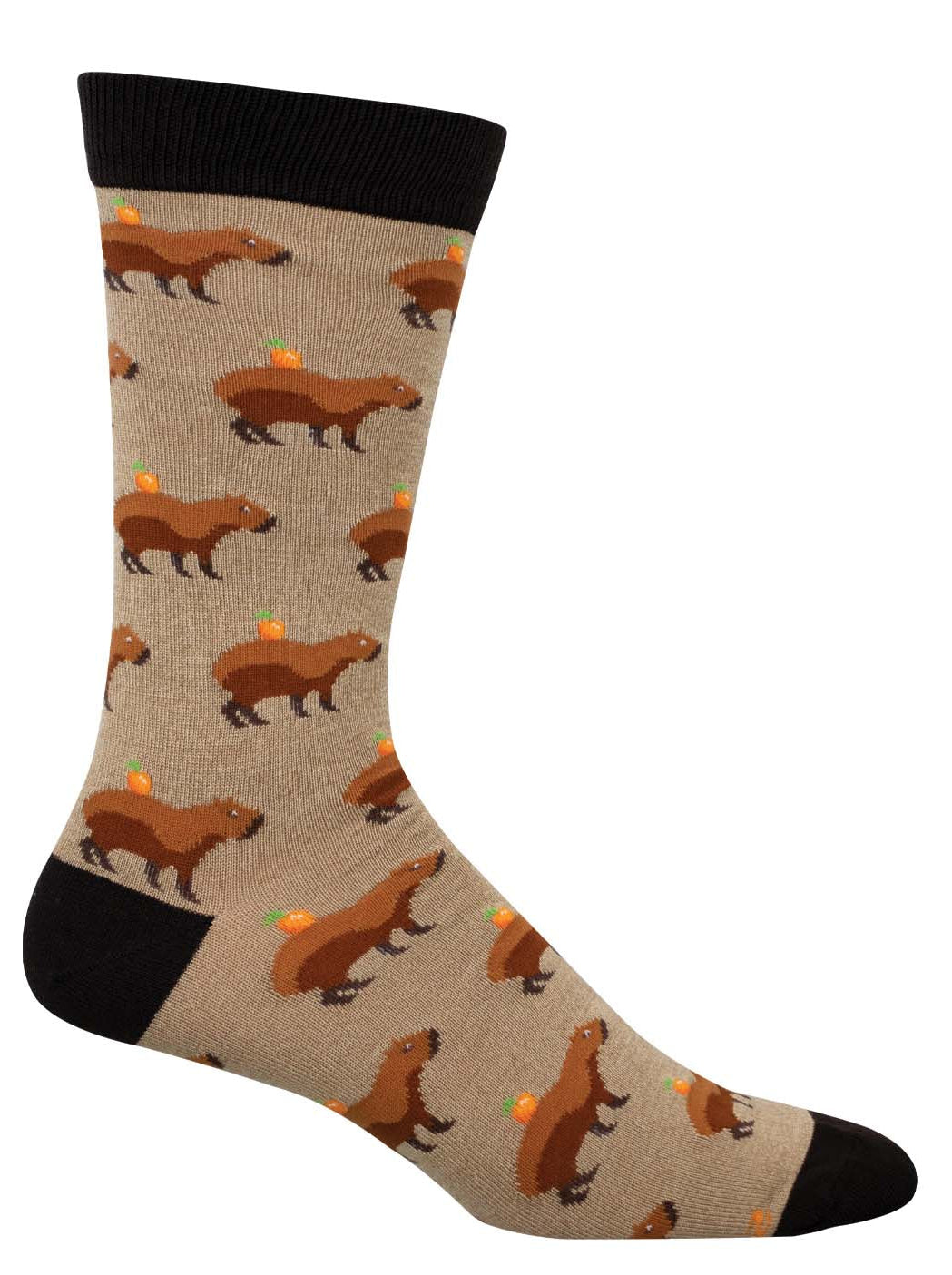 Men's Bamboo Capybara Orange Socks